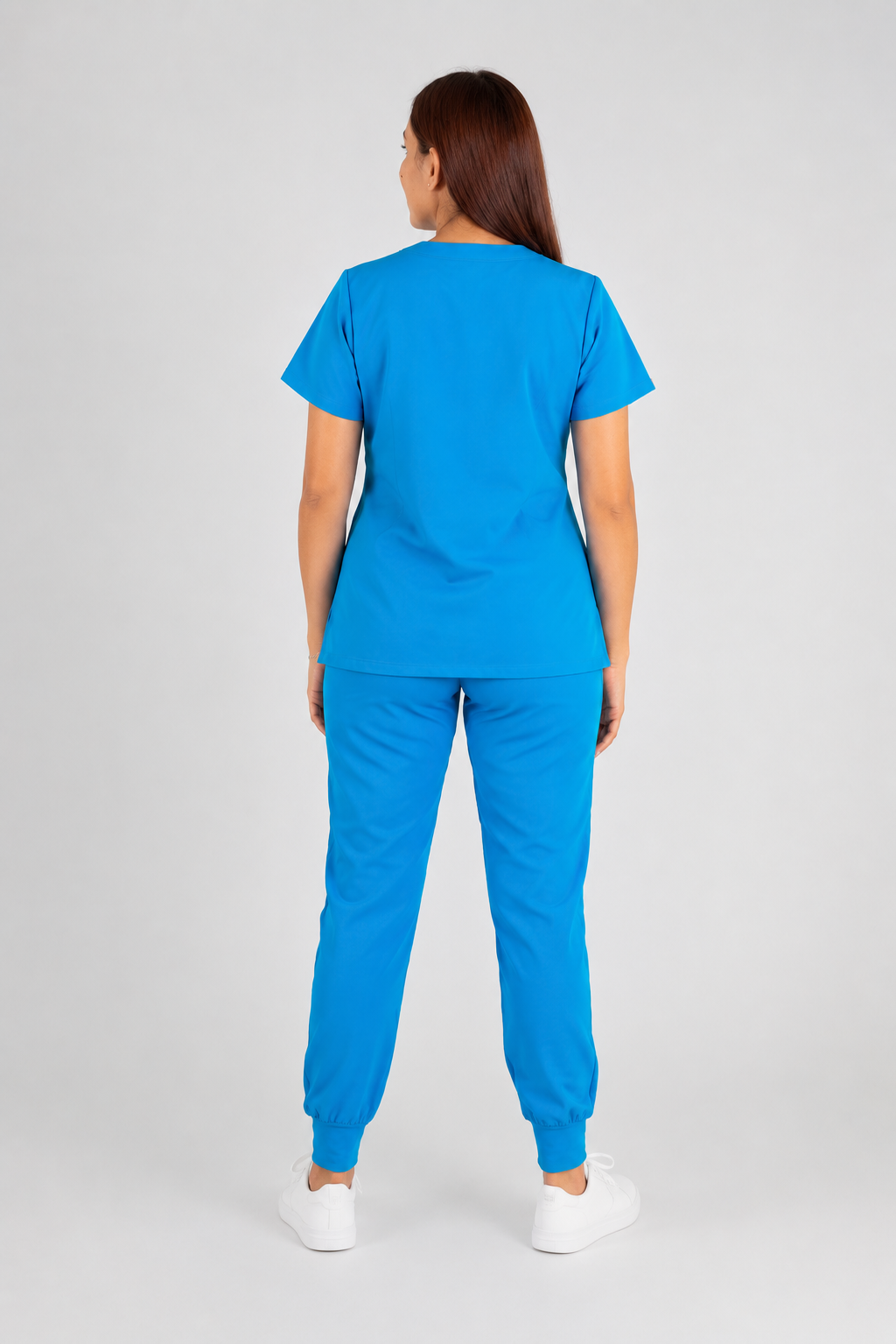 Amara Three-Pocket Scrub Top and Lara Jogger Set - Peacock