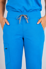 Amara Three-Pocket Scrub Top and Lara Jogger Set - Peacock