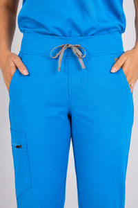 Amara Three-Pocket Scrub Top and Lara Jogger Set - Peacock