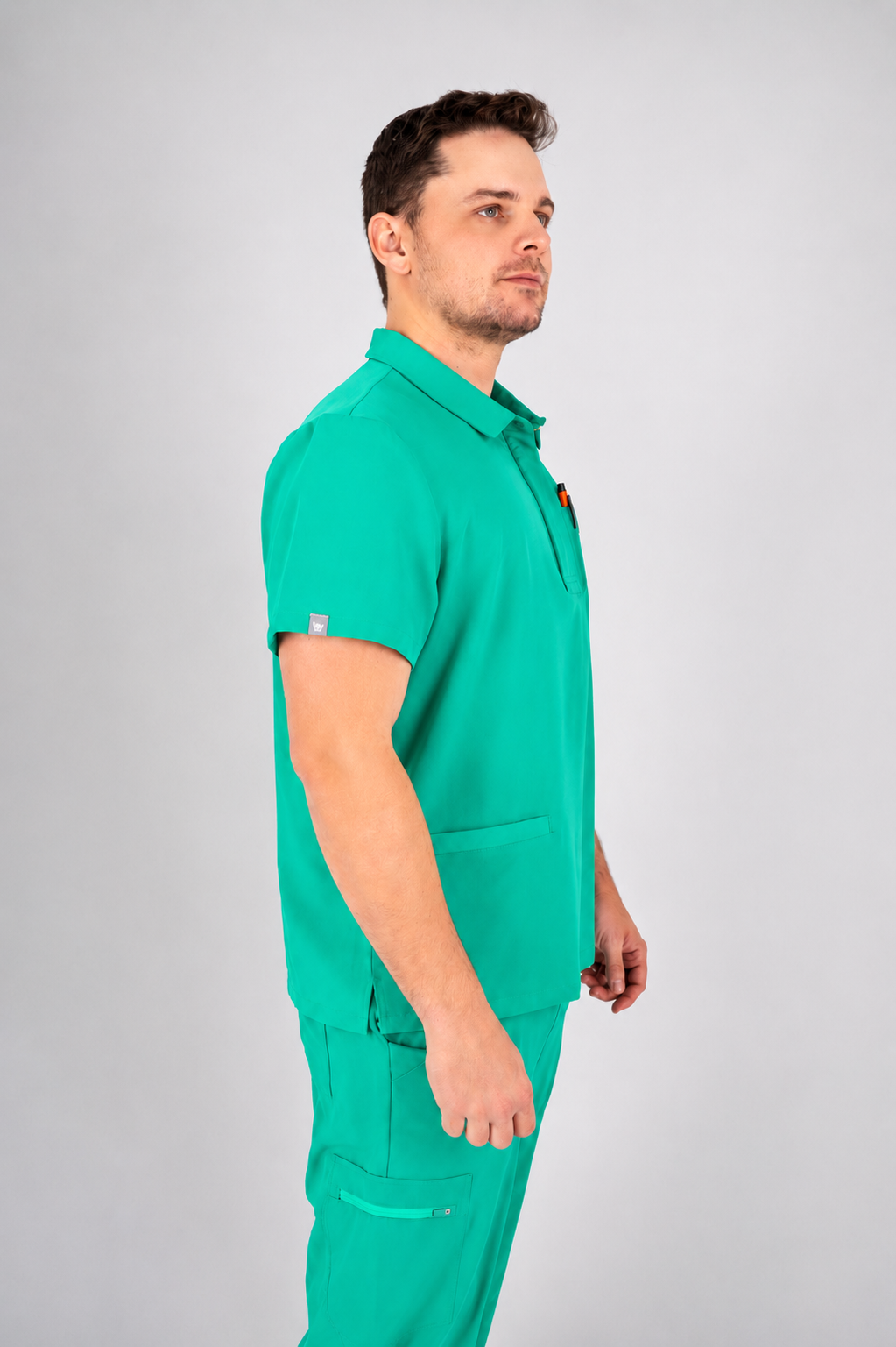 Matteo Three-Pocket Scrub Top and Neo Jogger Set - Surgical Green
