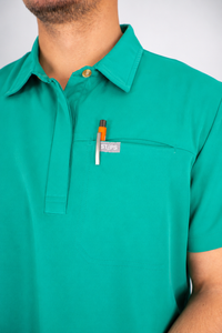 Matteo Three-Pocket Scrub Top and Neo Jogger Set - Surgical Green