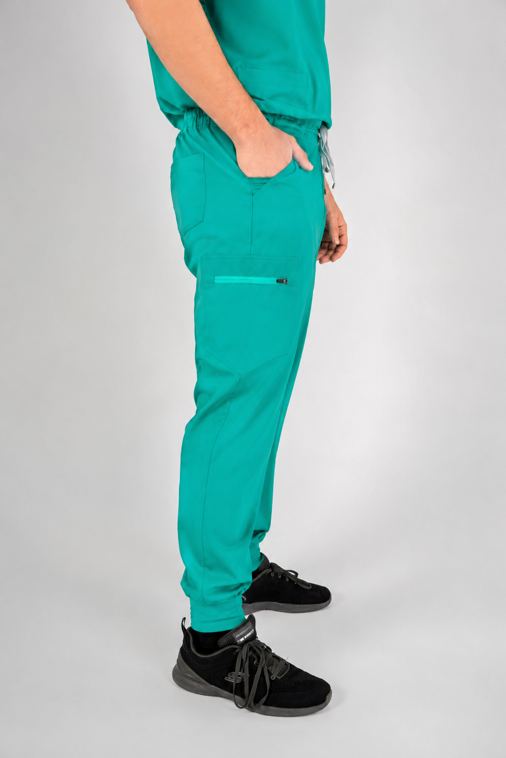 Matteo Three-Pocket Scrub Top and Neo Jogger Set - Surgical Green