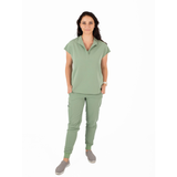 Core 2.0 Jude Mandarin Collar Two-Pocket Scrub Top